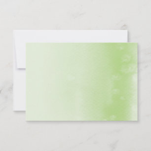 REGISTRY CARD :: ombre watercolor apple green