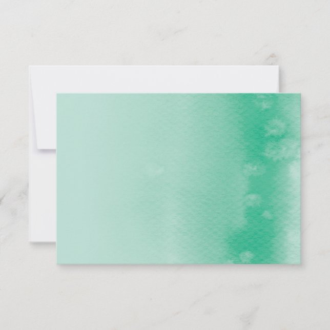 REGISTRY CARD :: ombre watercolor emerald green (Front)