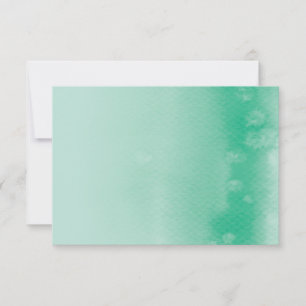 REGISTRY CARD :: ombre watercolor emerald green