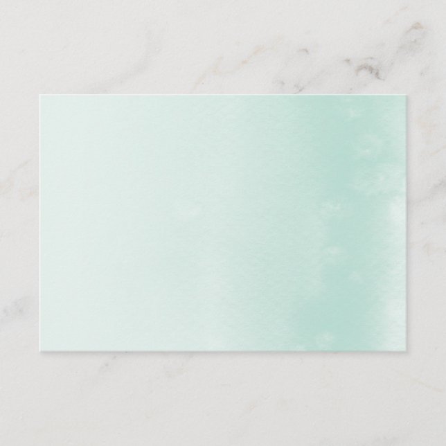 REGISTRY CARD :: ombre watercolor pastel mint (Front)