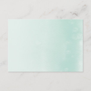 REGISTRY CARD :: ombre watercolor pastel mint