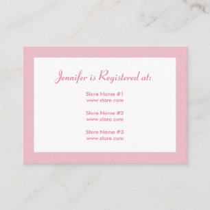 Registry Card - Pink Polka Dots