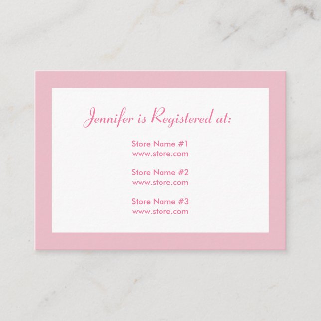 Registry Card - Pink Polka Dots (Front)