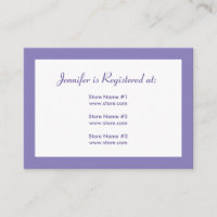 Registry Card - Purple Polka Dots