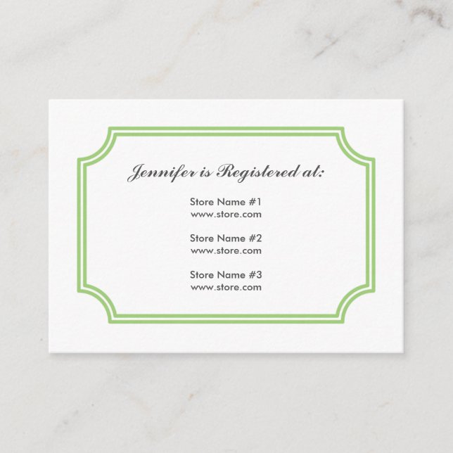 Registry Card with Lotus Square Pattern (Front)