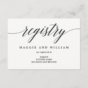 Registry Cards - Modern Script