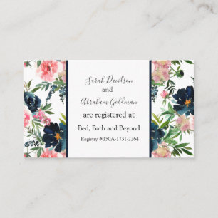 Registry Cards Wedding Enclosure Card Floral