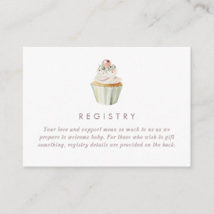 Registry Tea Baby Shower Enclosure Card