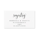 Registry Wedding Invitation Insert Enclosure Card