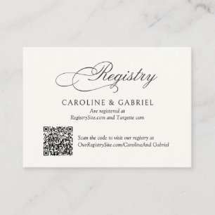 Registry Wedding QR Code Enclosure Card