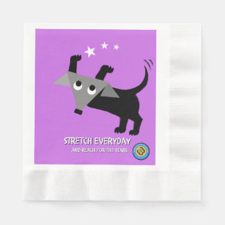 Rego Berto, "Stretch Everyday, Reach the Stars" Napkin