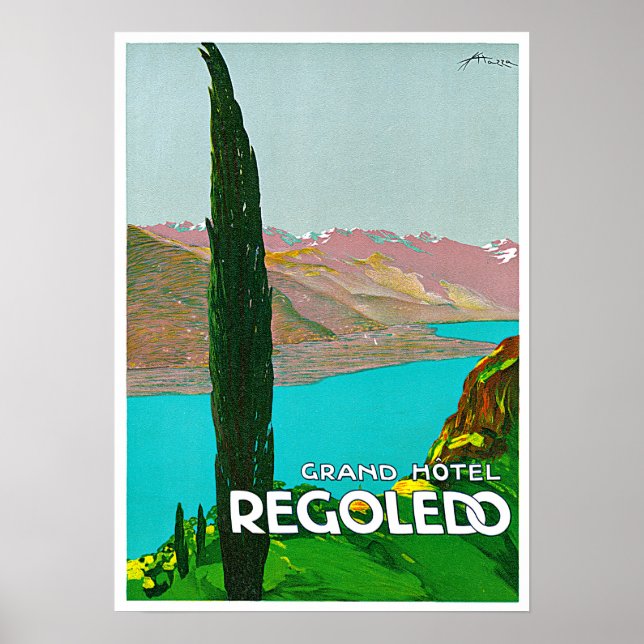 Regoledo Italy Vintage Travel Poster (Front)