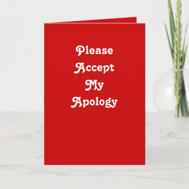 Regret greeting card (Front)