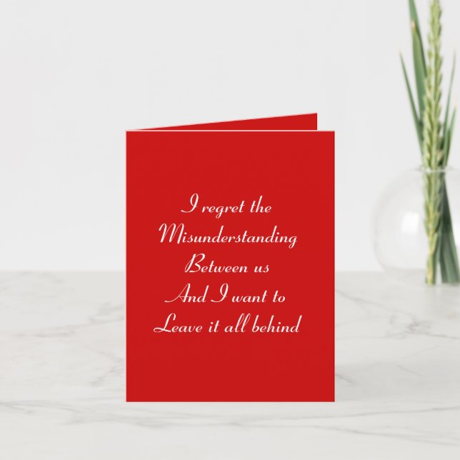 Regret-misunderstanding Card (Front)