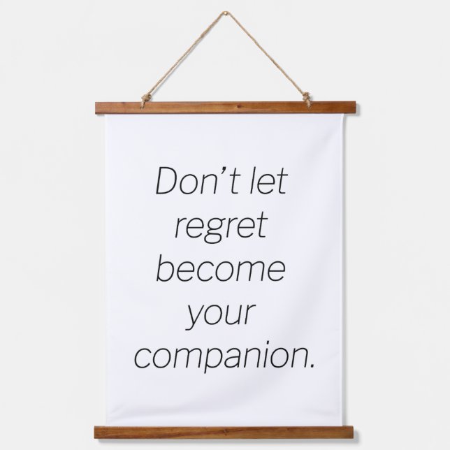 Regret v2 Wood Topped Wall Tapestry (Front)