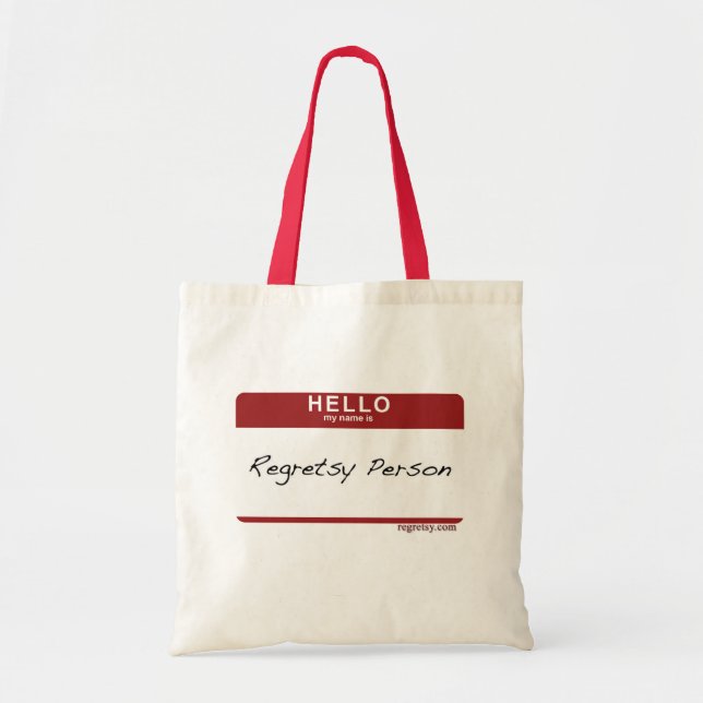 Regretsy Person Tote Bag (Front)
