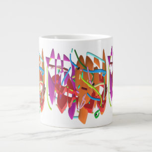 Regular art pattens modern entwined shapes large coffee mug