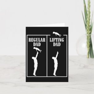 Regular Dad Lifting Dad Funny Bodybuilding Weightl Card