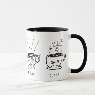 Regular/Decaf Cartoon Coffee Mug