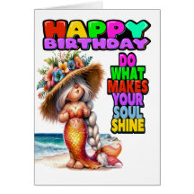 Regular Size Cute Birthday - See Back Also - Card