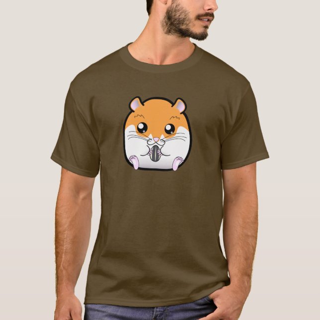 Regular Syrian Orange White Hamster T-Shirt (Front)