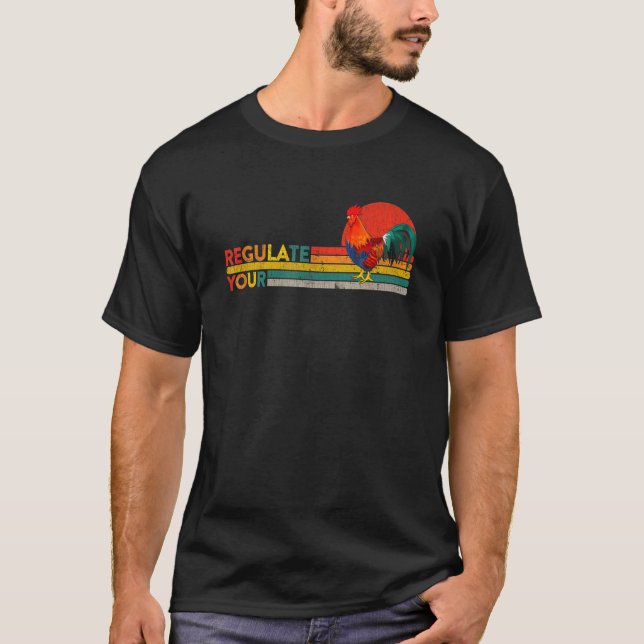 Regulate Your D Ick Retro Vintage T-Shirt (Front)