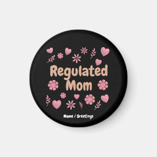 )Regulated Mum 3D Pink Floral Heart Aesthetic Magnet