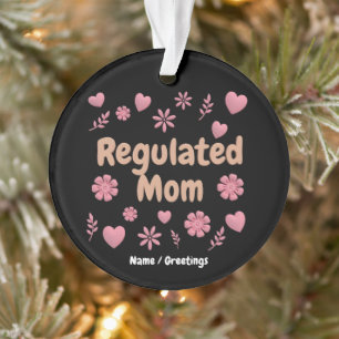 )Regulated Mum 3D Pink Floral Heart Aesthetic Ornament