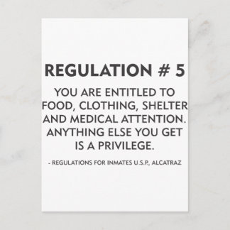 Regulation # 5 postcard