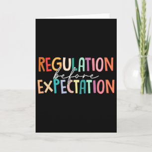 Regulation Before Expectation Autism Special Educa Card