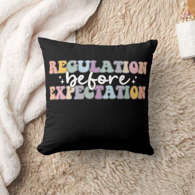 Regulation Before Expectation Groovy Cushion (Blanket)