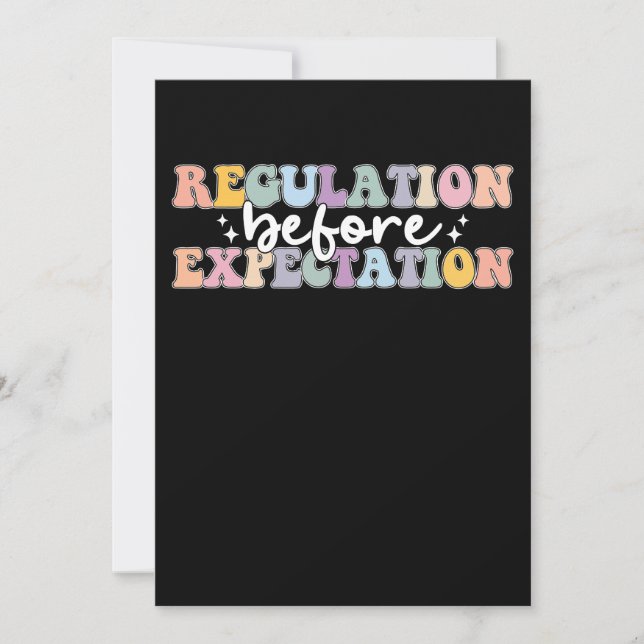 Regulation Before Expectation Groovy Invitation (Front)