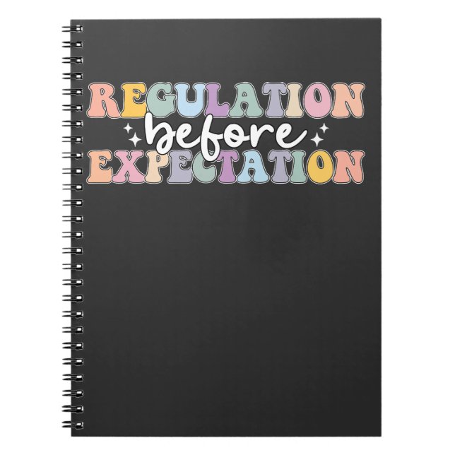Regulation Before Expectation Groovy Notebook (Front)