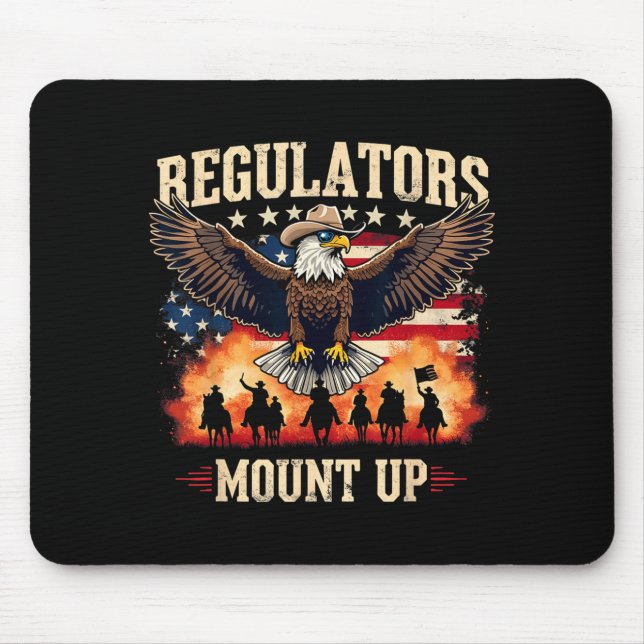 Regulators Mount Up Patriotic 1776 4th Of July Mouse Mat (Front)