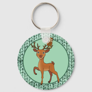 Reh und Eule Key Ring