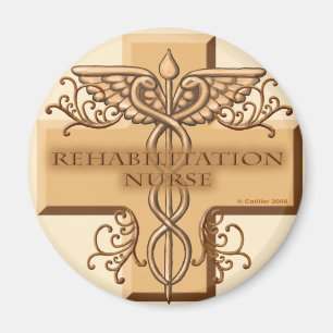 Rehab Nurse Caduceus  Magnet
