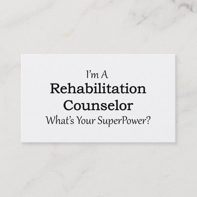 Rehabilitation Counsellor Business Card (Front)