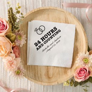 Rehearsal Dinner 24 Hours and Counting Napkin