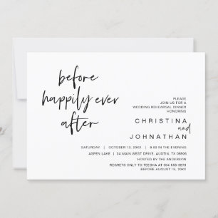 Rehearsal Dinner, Before Happily ever after Invita Invitation