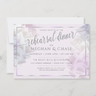 Rehearsal Dinner BOHO Lilac Ombré Ruffles Card