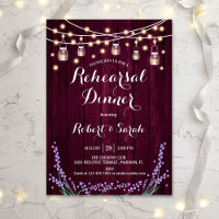 Rehearsal Dinner - Burgundy Lavender