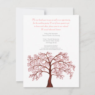 Rehearsal Dinner Cherry Blossom Sakura Tree Invite