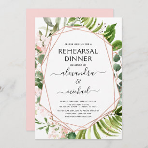 Rehearsal Dinner Eucalyptus Greenery Geometric Invitation