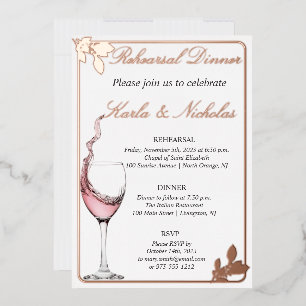 Rehearsal Dinner, Floral Toast, Elegant White