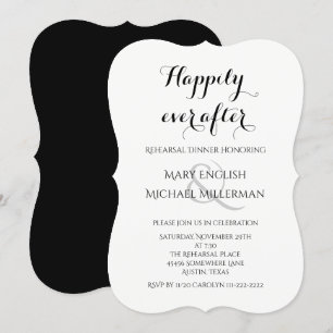 Rehearsal Dinner Happily ever after Invitation