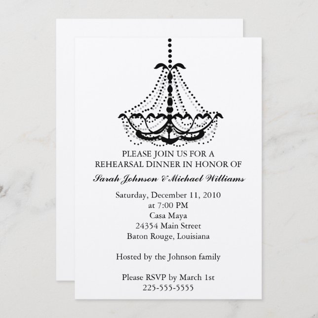 Rehearsal Dinner Invitation (Front/Back)