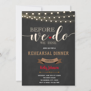 Rehearsal dinner invitation