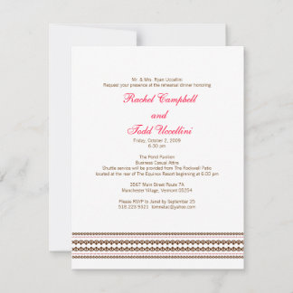 Rehearsal Dinner Invitation