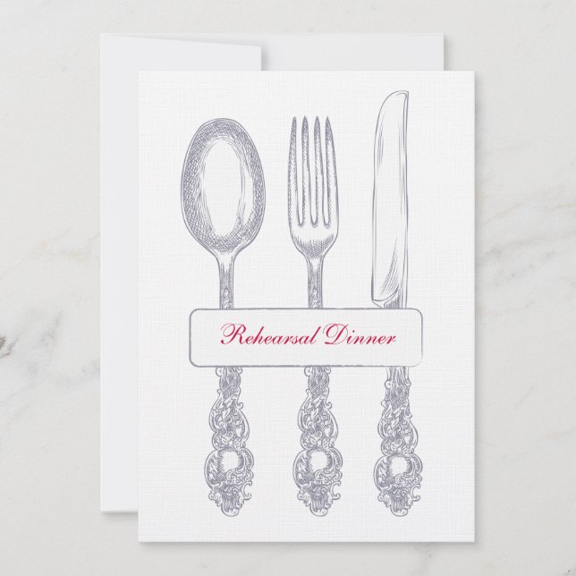 Rehearsal Dinner Invitation (Front)