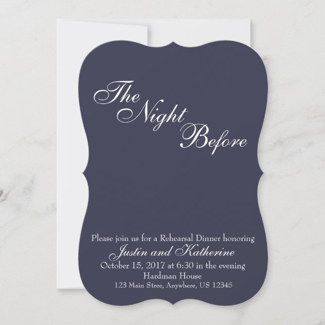 Rehearsal Dinner Invitation (Front)